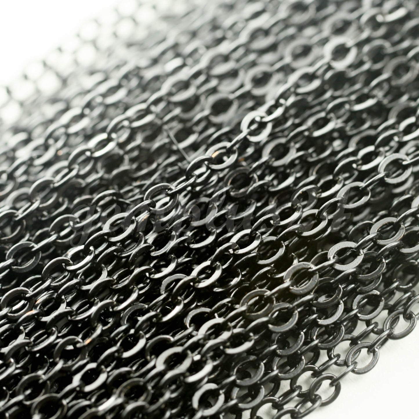 32 feet of Black Finished Flat Cable Chain 3x3mm Solder Black Cable Chain -  - 33F