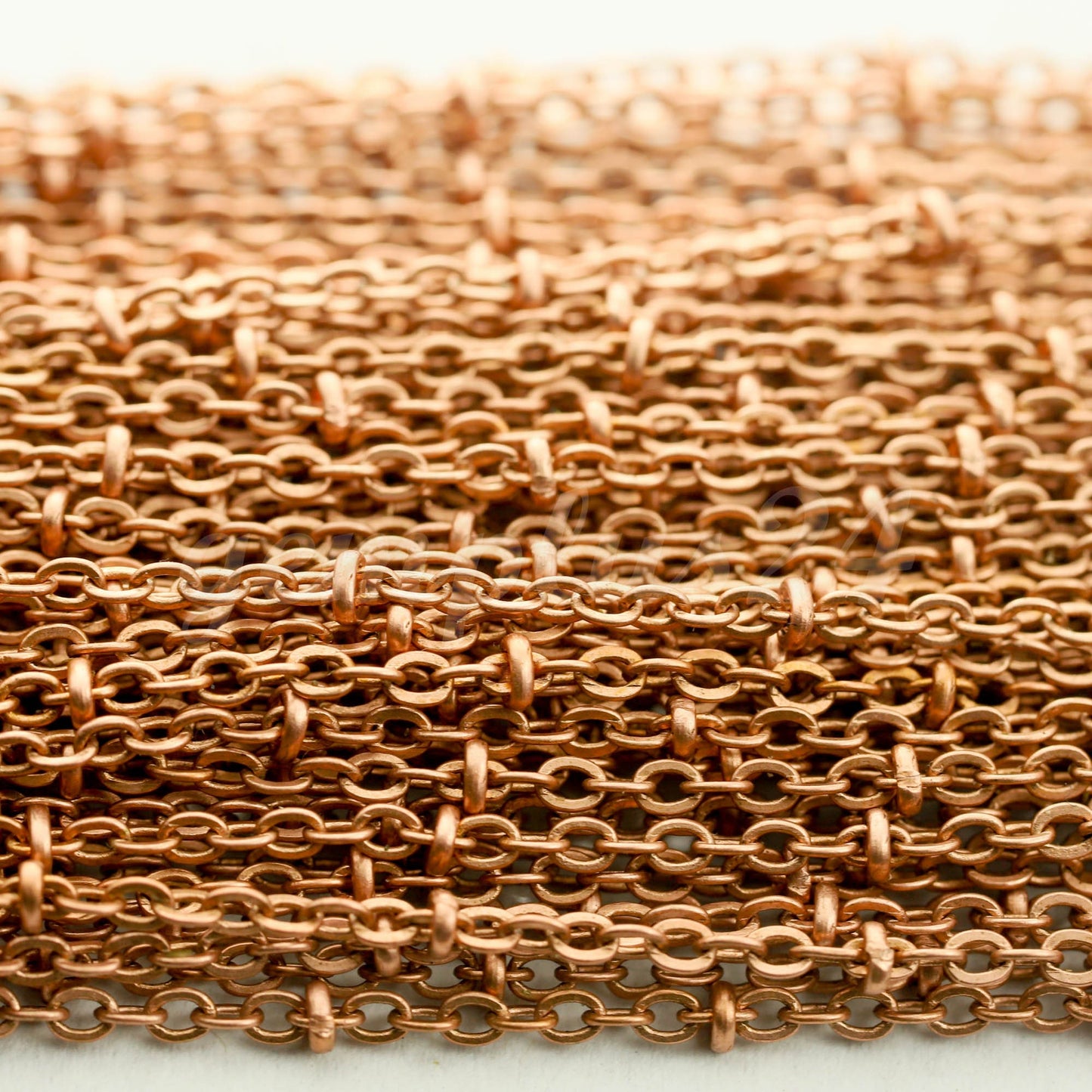 100 ft Antique Copper Satellite Chain Flat BALL Chain - 3x1.7mm SOLDERED link - Antique Bronze Tiny Small Ball Flat Cable - 317SAT