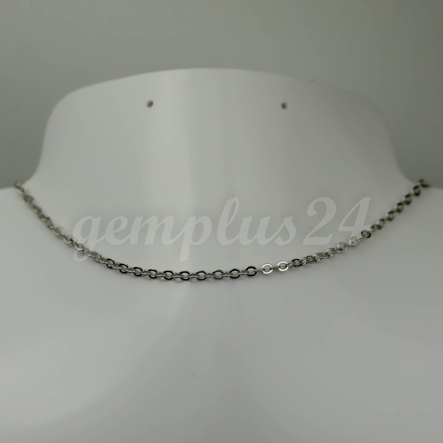 10 feet of Rhodium Plated Flat Cable Chain 3x3mm Solder Rhodium Cable Chain -  - 33F