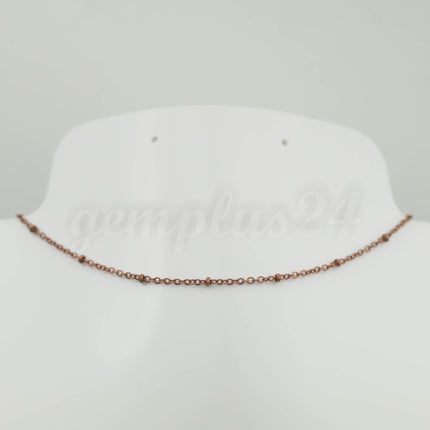 300  ft Antique Copper Satellite Dainty Delicate Chain Flat BALL Chain - 2.4x1.7mm SOLDERED link - Small Ball Flat Cable Chain - 2417SAT
