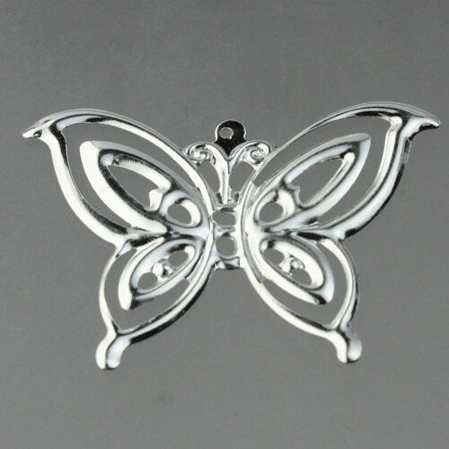 20 pcs of Antique Silver finished filigree Butterfly  41X30mm