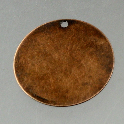 30 pcs of Antique Copper Finished Coin drop dangle 21mm
