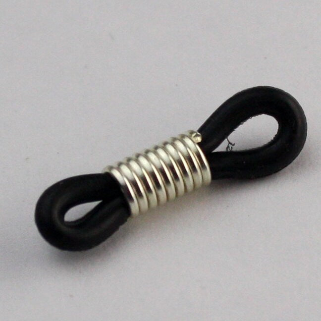 2/10/20/50 pcs of Eyeglasses Holders id badge holder rubber rhodium plated coil - 22mm - Ship from USA