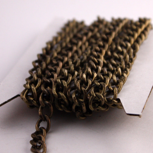 5 ft. Antique Brass Vintage Big Chunky Curb Chain - 5.5x8.0mm Unsoldered Link - 5580CA