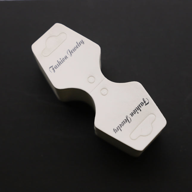 10/50/100 pcs of Hang Tags, Fold Over Necklace Tags, Jewelry Display Card, Bracelet Display Card - IVORY - 1.3" x 1.7" - 35 x 43 mm