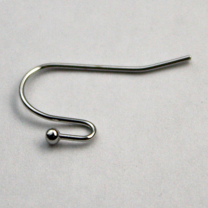Wholesale Lot 300 pcs - 150 pair  of Rhodium plated on brass ear wires, French hook style, ball end