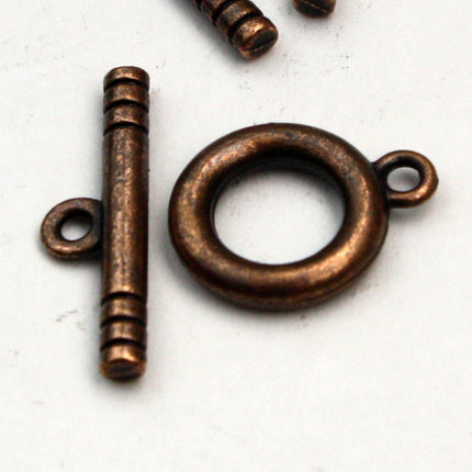 Wholesale 100 sets of Antique Copper Toggle Clasps