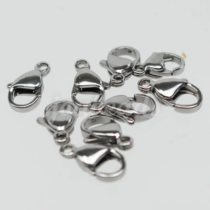 Stainless Steel Lobster Clasp - 15mm - 15x9mm - Solid Stainless Steel - Jewelry Class Quality - Hand Polished - 13mm/12mm/10mm Option STLOB