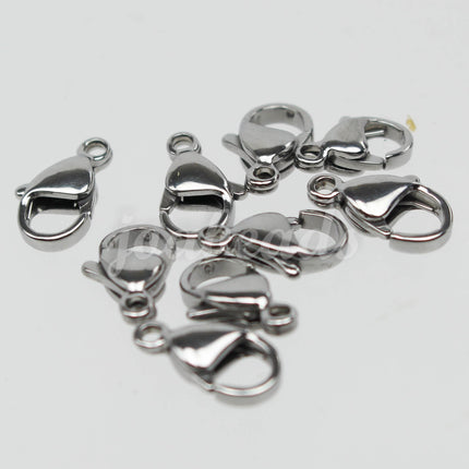 Stainless Steel Lobster Clasp - 12mm 12x7mm - Solid Stainless Steel - Jewelry Class Quality - ALL Hand Polished High Qualtity Lobster STLOB