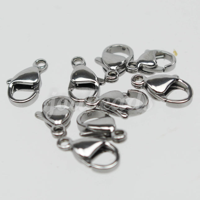 Stainless Steel Lobster Clasp - 12mm 12x7mm - Solid Stainless Steel - Jewelry Class Quality - ALL Hand Polished High Qualtity Lobster STLOB