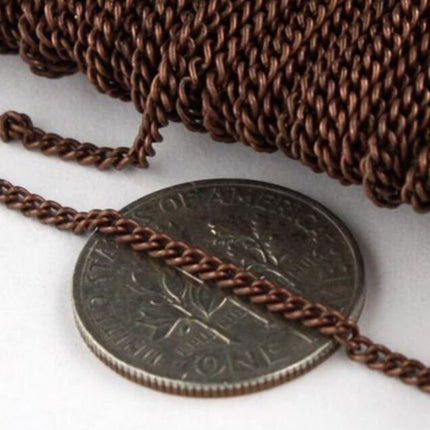 10/32/50/100/300 Feet with FREE Jumpring (100 pcs) of Curb Chain - Micro Dainty Tiny Small Curb Chain - 1.6mm Soldered Link - 1.45S