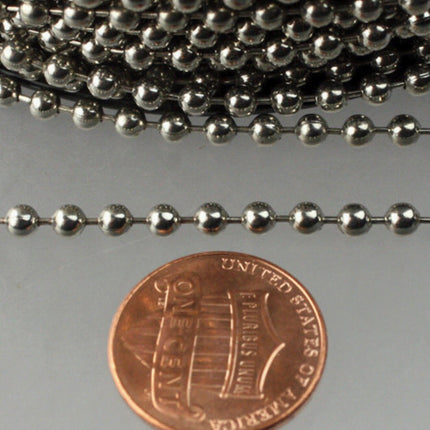 32 feet Antique Brass/Copper/Rhodium/Gunmetal/Champagne Gold/Black Big Chunky Ball chain - 3.2mm -  with 50 Pcs FREE Connector