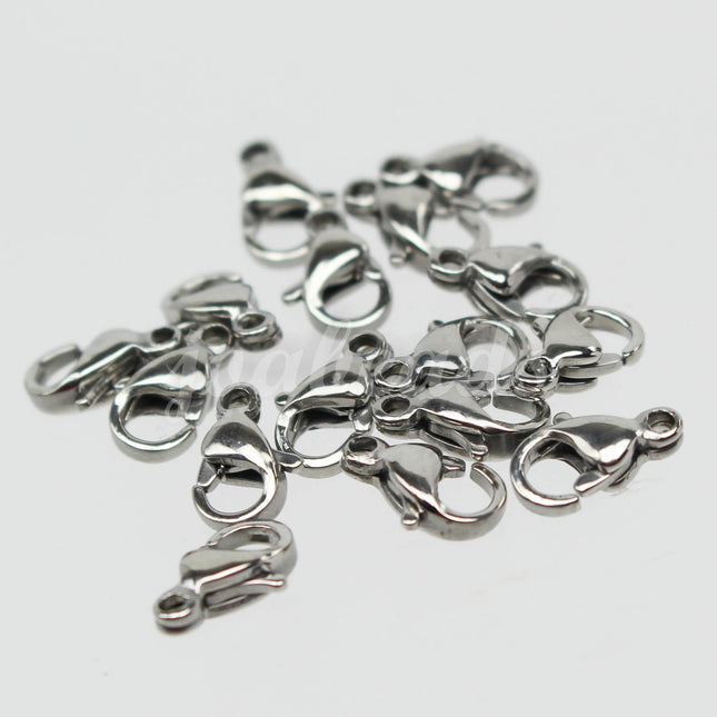 Stainless Steel Lobster Clasp - 10mm 10x6mm - Solid Stainless Steel - Jewelry Class Quality - ALL Hand Polished High Qualtity Lobster STLOB