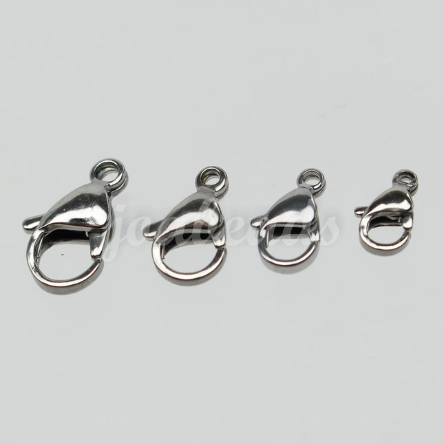 Stainless Steel Lobster Clasp - 13mm 13x8mm - Solid Stainless Steel - Jewelry Class Quality - ALL Hand Polished High Qualtity Lobster STLOB