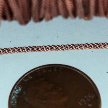 10/32/50/100/300 Feet with FREE Jumpring (100 pcs) of Curb Chain - Micro Dainty Tiny Small Curb Chain - 1.35mm Soldered Link - 1.35S