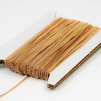 10/32/50/100/300 ft Reel Gunmetal FACET Tiny Dainty Micro curb chain - 1.3mm soldered link - FREE adequate jump ring (100 pcs) - 1.3F