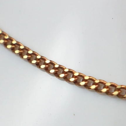 100 feet spool of Raw Brass (Copper Color) (No Plated Virgin) Copper SOLDERED Round Sturdy   Diamond Cut  Curb Chain - 2.3mm Solder link - 2.3F
