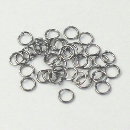 4mm Jump Rings, 1000 Gunmetal Jump Rings Jumprings Open 4x0.5mm 24 Gauge 24G Link Connector Open Jump Rings - 5x4mm