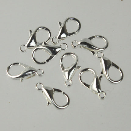 NEW New 25 pcs of Sterling Silver Plated BIG Large lobster claw clasp - 14x8mm- LOB14