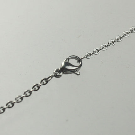 Stainless Steel chain bulk, 5 pcs of ready to wear  1.8mm link Flat Cable Chain Necklace with Lobster Clasp - 20inch
