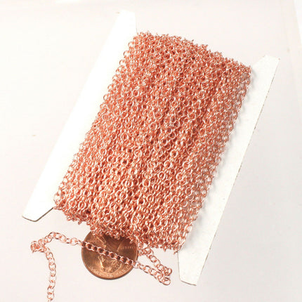 300 feet of Bright Copper SOLDERED Cable Chain - 3.4x3.0mm SOLDERED LInk - 3430S