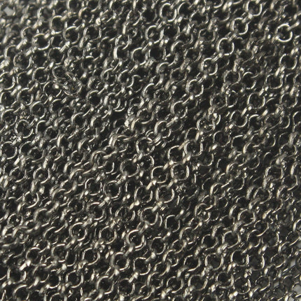 Gunmetal ROLO Chain bulk, 32 ft of SOLDERED Rolo Chain - 2.0mm 2mm Soldered Links - Necklace Bracelet Wholesale Bulk - 2.0BL
