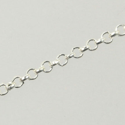 Sterling Silver Plated ROLO Chain bulk, 32 ft of SOLDERED Rolo Chain - 2.0mm 2mm Soldered Links - Necklace Bracelet - 2.0BL