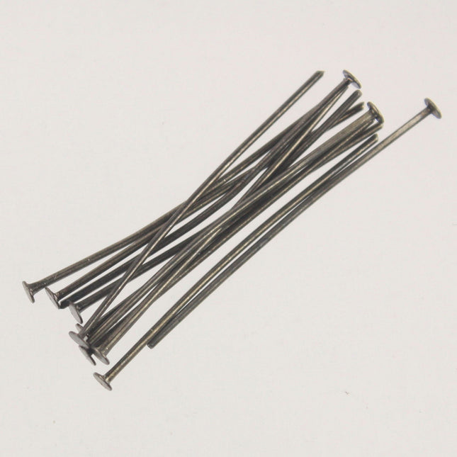 Bulk/FingerPick Bulk/FingerPick 300 Pcs Gunmetal FLAT headpins Head Pins T Pins - 1 inch (26mm) 22Gauge 22G - Ship TPIN-22G-25