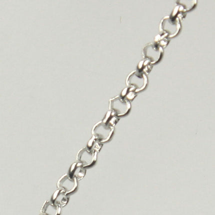 32 feet of Rhodium Plated Rolo Chain Bulk, Antique Silver SOLDERED Rolo Chain - 2.0mm 2mm Soldered - Bulk Chain - 2.0BL