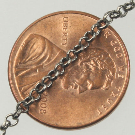 Gunmetal ROLO Chain bulk, 32 ft of SOLDERED Rolo Chain - 2.0mm 2mm Soldered Links - Necklace Bracelet Wholesale Bulk - 2.0BL