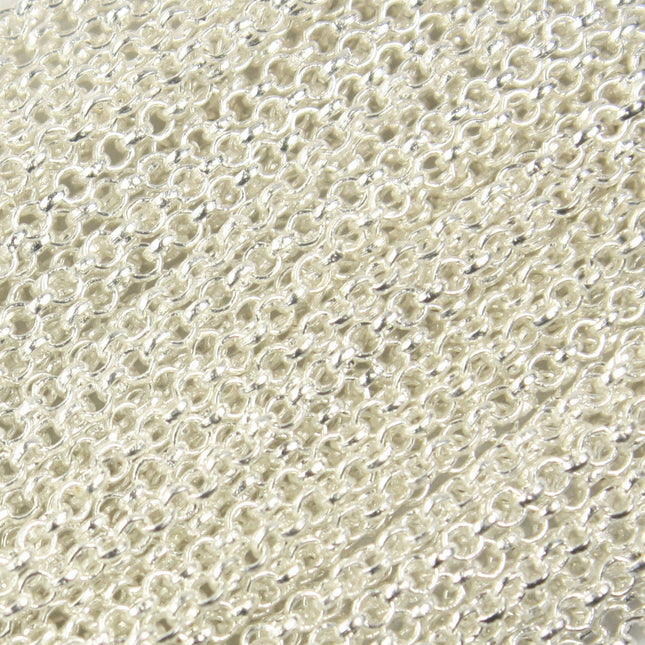 Sterling Silver Plated ROLO Chain bulk, 300 ft of SOLDERED Rolo Chain - 2.0mm 2mm Soldered Links -  Wholesale Bulk - 2.0BL