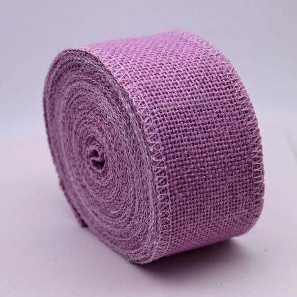 Pink Burlap Ribbon: 32 Feet, 2 3/8" Wide, Natural Jute