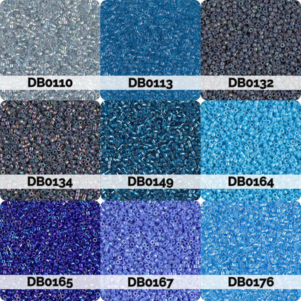 Miyuki Delica 11/0 Seed Beads | Choose Your Color, Blue and Teals| 7.5g Tube Supply