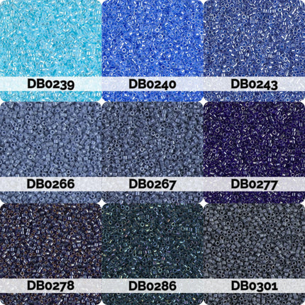 Miyuki Delica 11/0 Seed Beads | Choose Your Color, Blue and Teals| 7.5g Tube Supply