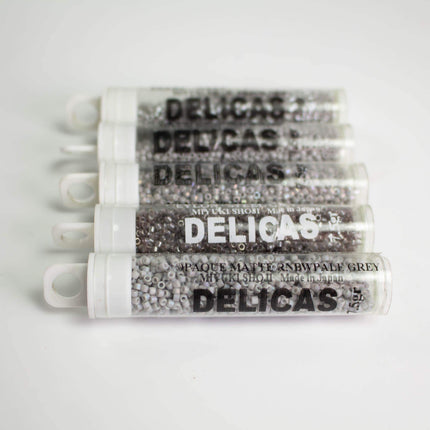 Miyuki Delica 11/0 Seed Beads | Choose Your Color, Shades of Gray| 7.5g Tube Supply