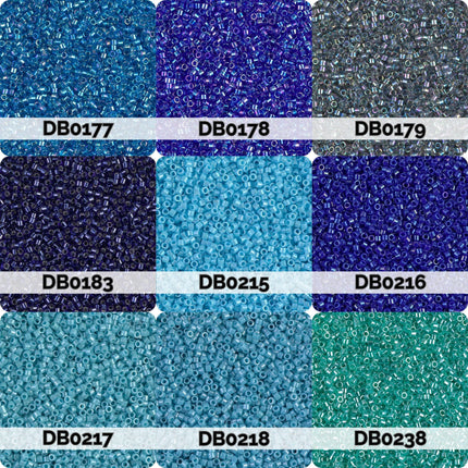 Miyuki Delica 11/0 Seed Beads | Choose Your Color, Blue and Teals| 7.5g Tube Supply