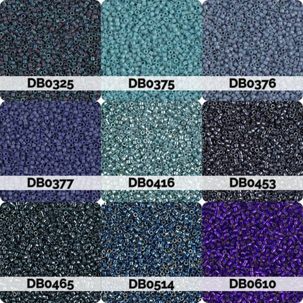 Miyuki Delica 11/0 Seed Beads | Choose Your Color, Blue and Teals| 7.5g Tube Supply