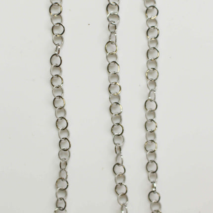 Stainless Steel 2.1mm Flat Cable Chain, Soldered Links, Bulk Jewelry Making Chain