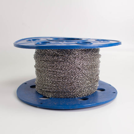 Stainless Steel 2.1mm Flat Cable Chain, Soldered Links, Bulk Jewelry Making Chain