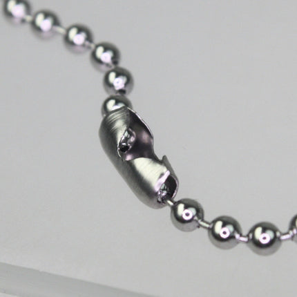 5 pcs of 24 inch(60 cm) Stainless Steel Pre Made Assembled chain Necklace - 24 inch (60cm) - 10 Feet Total STAINLESS 2.4mm Ball Chain