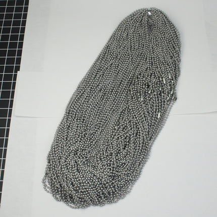 5 pcs of 24 inch(60 cm) Stainless Steel Pre Made Assembled chain Necklace - 24 inch (60cm) - 10 Feet Total STAINLESS 2.4mm Ball Chain