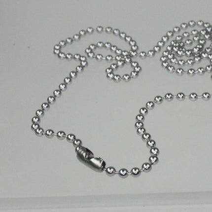 5 pcs of 24 inch(60 cm) Stainless Steel Pre Made Assembled chain Necklace - 24 inch (60cm) - 10 Feet Total STAINLESS 2.4mm Ball Chain