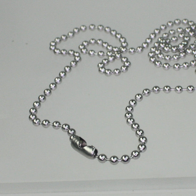 5 pcs of 24 inch(60 cm) Stainless Steel Pre Made Assembled chain Necklace - 24 inch (60cm) - 10 Feet Total STAINLESS 2.4mm Ball Chain