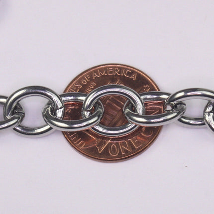 Stainless Steel chain bulk, 3 ft of  Stainless Steel Sturdy Chunky Big Heavy Cable chain - 10.2x8.4mm 2mm 12G Unsoldered Link