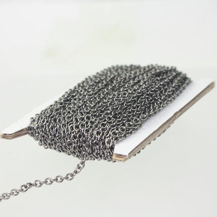 32 ft. of Gunmetal Plated SOLDERED Thick Cable Chain - 3x3.5mm 21G Thickness Wire SOLDERED Link