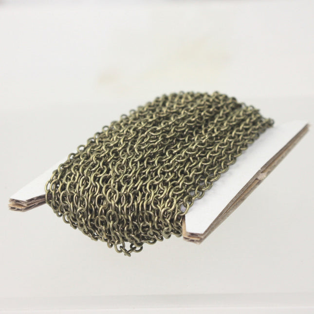 10 ft. of Antique Brass Finished SOLDERED Thick Big Cable Chain - 4x5mm 21G Thickness Wire SOLDERED Link -  450S