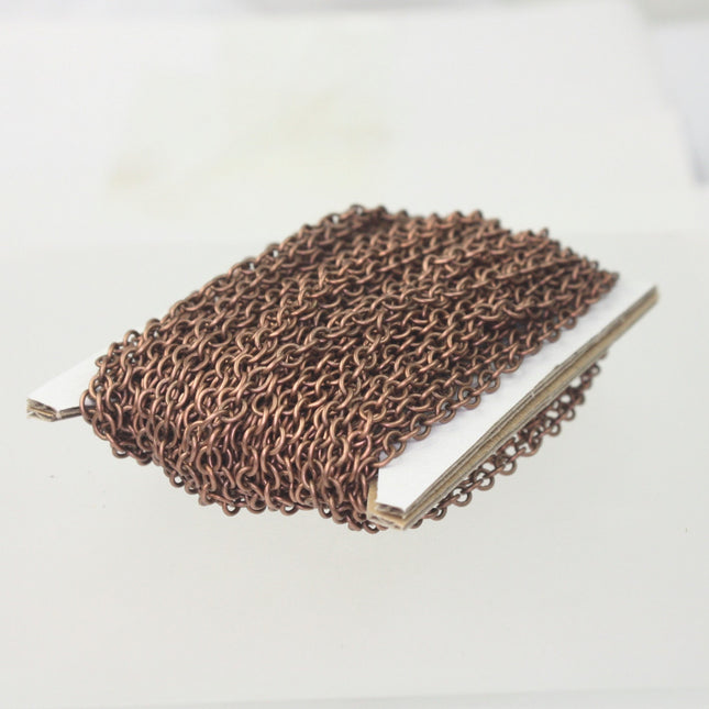 10 ft. of Antique Copper Finished SOLDERED Thick Big Cable Chain - 4x5mm 21G Thickness Wire SOLDERED Link -  450S