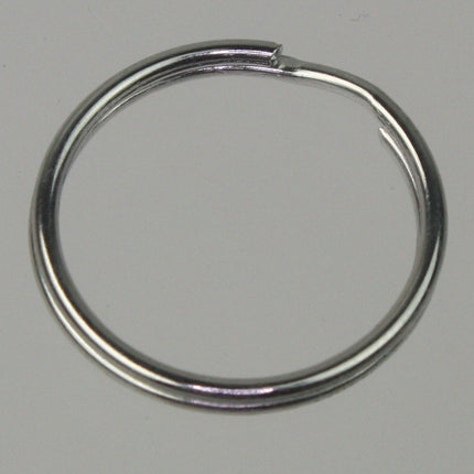 50 pcs of rhodium Plated Split Ring Keyring Key Chain Fob - 25mm 1 inch
