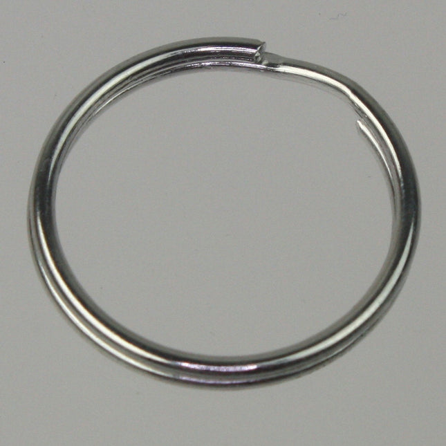 50 pcs of rhodium Plated Split Ring Keyring Key Chain Fob - 25mm 1 inch