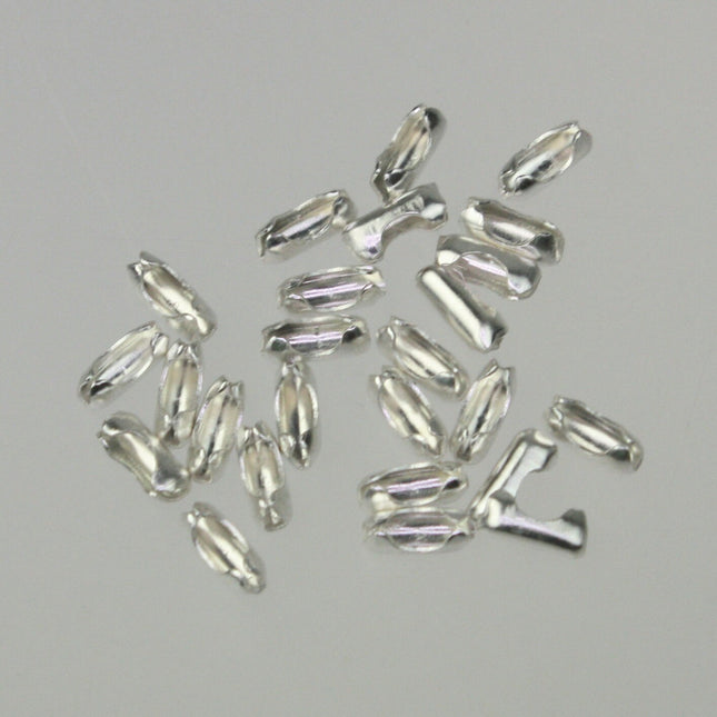 100pcs of Silver Plated ball chain connector for 1.5mm and 1.2mm chain - Insert Type - BALLCON15
